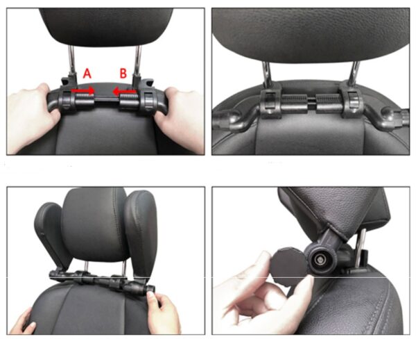 Car headrest pillow Sleep Adjustable Side Car Soft Travel Seat Headrest Auto Leather Support Neck Pillow Cushion car accessories - Image 4