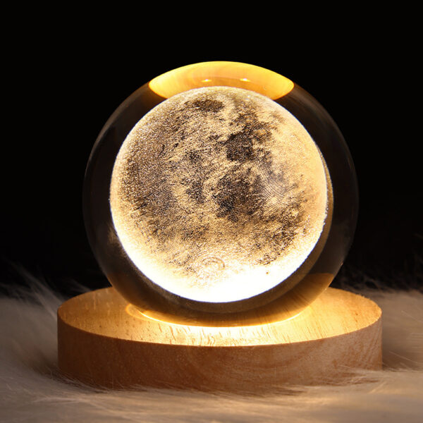 LED Night Light Galaxy Crystal Ball Table Lamp 3D Planet Moon Lamp Bedroom Home Decor For Kids Party Children Birthday Gifts - Image 5