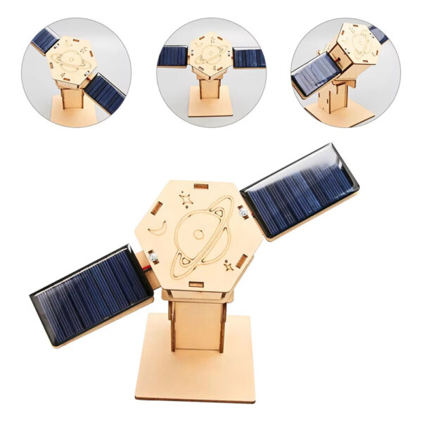 Diy Technology Small Production Stem Experimental Teaching Aids Space Model Artificial Satellite Educational Toys Solar Power Toy Kit Science - Image 8