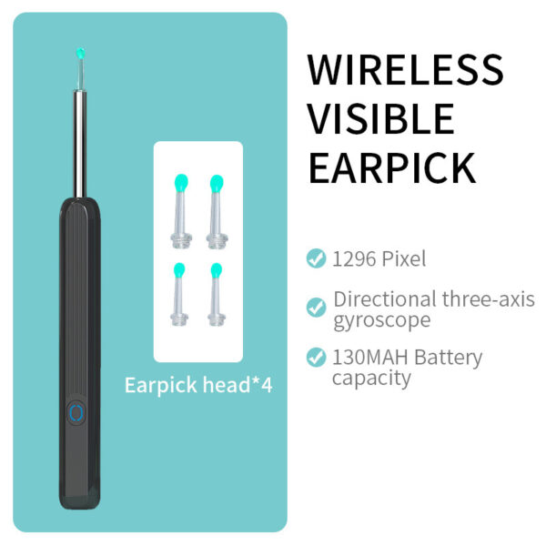 NE3 Ear Cleaner Otoscope Ear Wax Removal Tool With Camera LED Light Wireless Ear Endoscope Ear Cleaning Kit For I-phone - Image 9