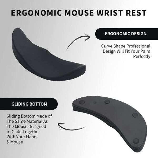 Ergonomic Mouse Wrist Rest Mouse Pads Silicon Gel Non-Slip Streamline Wrist Rest Support Mat Computer Mouse Pad For Office Gaming PC Accessories - Image 3