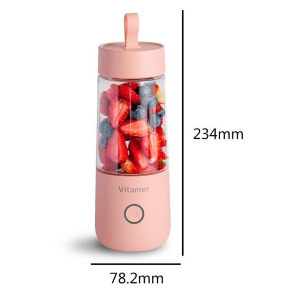 350ml Portable Blender Juicer Electric USB Rechargeable Mixer Smoothie Slushy Cup Juice Blender Bottle USB Charging Kitchen Gadgets - Image 8