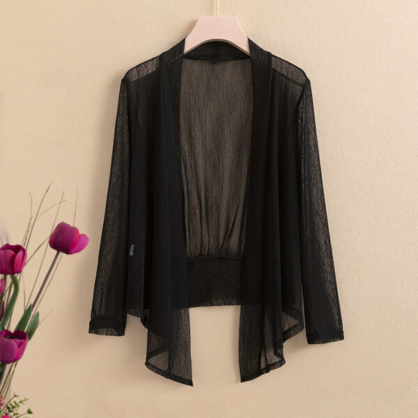 Lace-up Two-way Cardigan Temperament Stretch Coat - Image 2