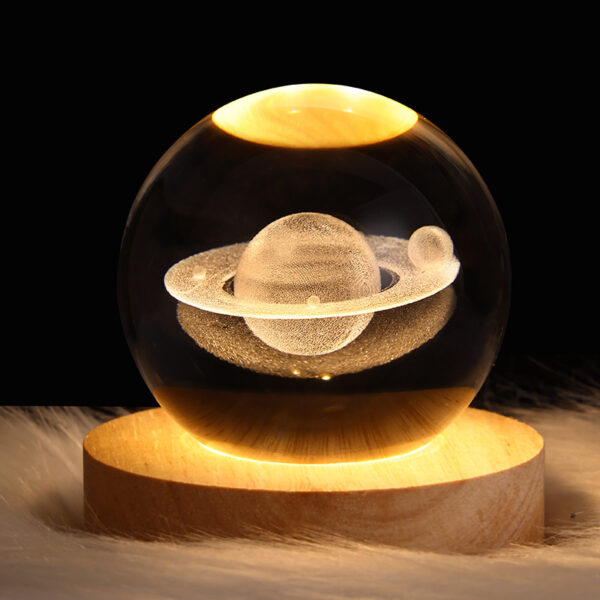 LED Night Light Galaxy Crystal Ball Table Lamp 3D Planet Moon Lamp Bedroom Home Decor For Kids Party Children Birthday Gifts - Image 4