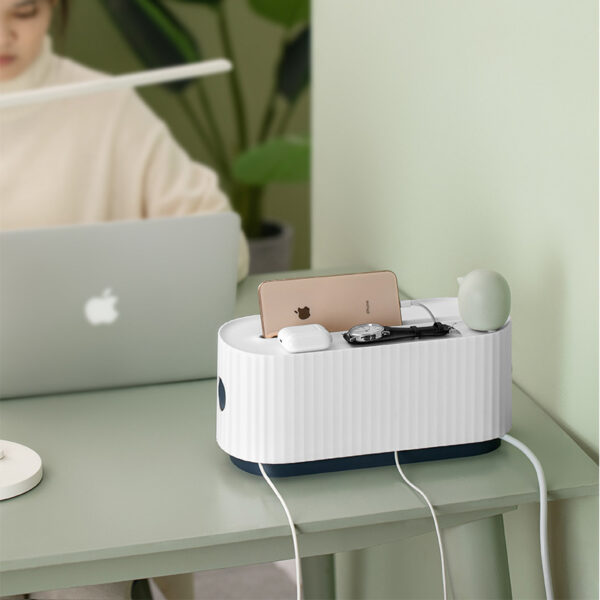 Power Strip Wire Case Cable Storage Box Anti Dust Charger Socket Organizer Network Line Storage Bin Charger Wire Management - Image 4