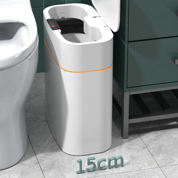 Smart Trash Can With Lid For Bedroom And Living Room Kitchen Storage Box Trash Can Induction Small Car Box Automatic Smart Dustbin Smart Trash Bin - Image 2