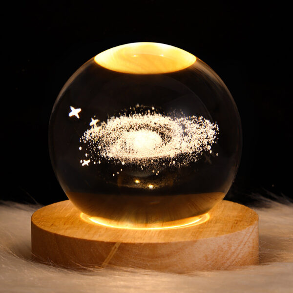 LED Night Light Galaxy Crystal Ball Table Lamp 3D Planet Moon Lamp Bedroom Home Decor For Kids Party Children Birthday Gifts - Image 8