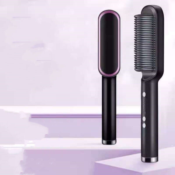 New 2 In 1 Hair Straightener Hot Comb Negative Ion Curling Tong Dual-purpose Electric Hair Brush - Image 8