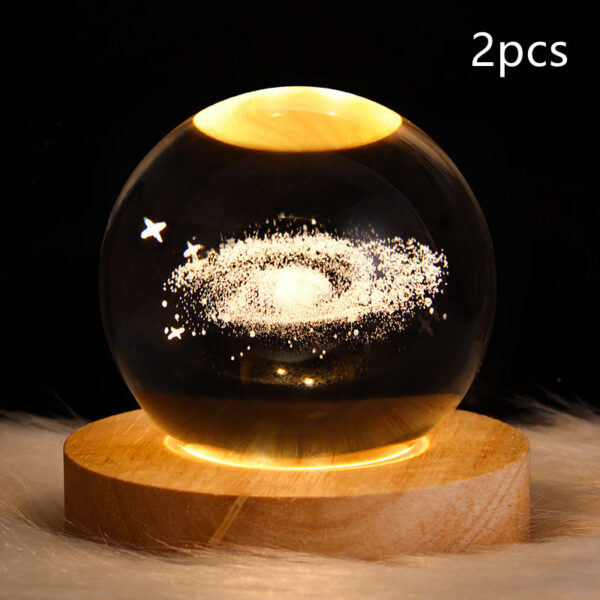 LED Night Light Galaxy Crystal Ball Table Lamp 3D Planet Moon Lamp Bedroom Home Decor For Kids Party Children Birthday Gifts - Image 7