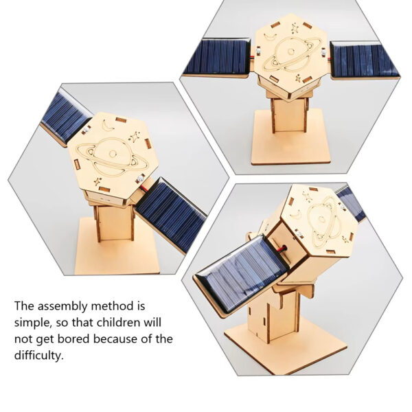 Diy Technology Small Production Stem Experimental Teaching Aids Space Model Artificial Satellite Educational Toys Solar Power Toy Kit Science - Image 3