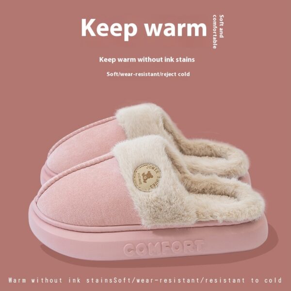 New Plush Slippers For Women Men Winter Warm Home Slipper Indoor Thick-soled Fleece Shoes - Image 7